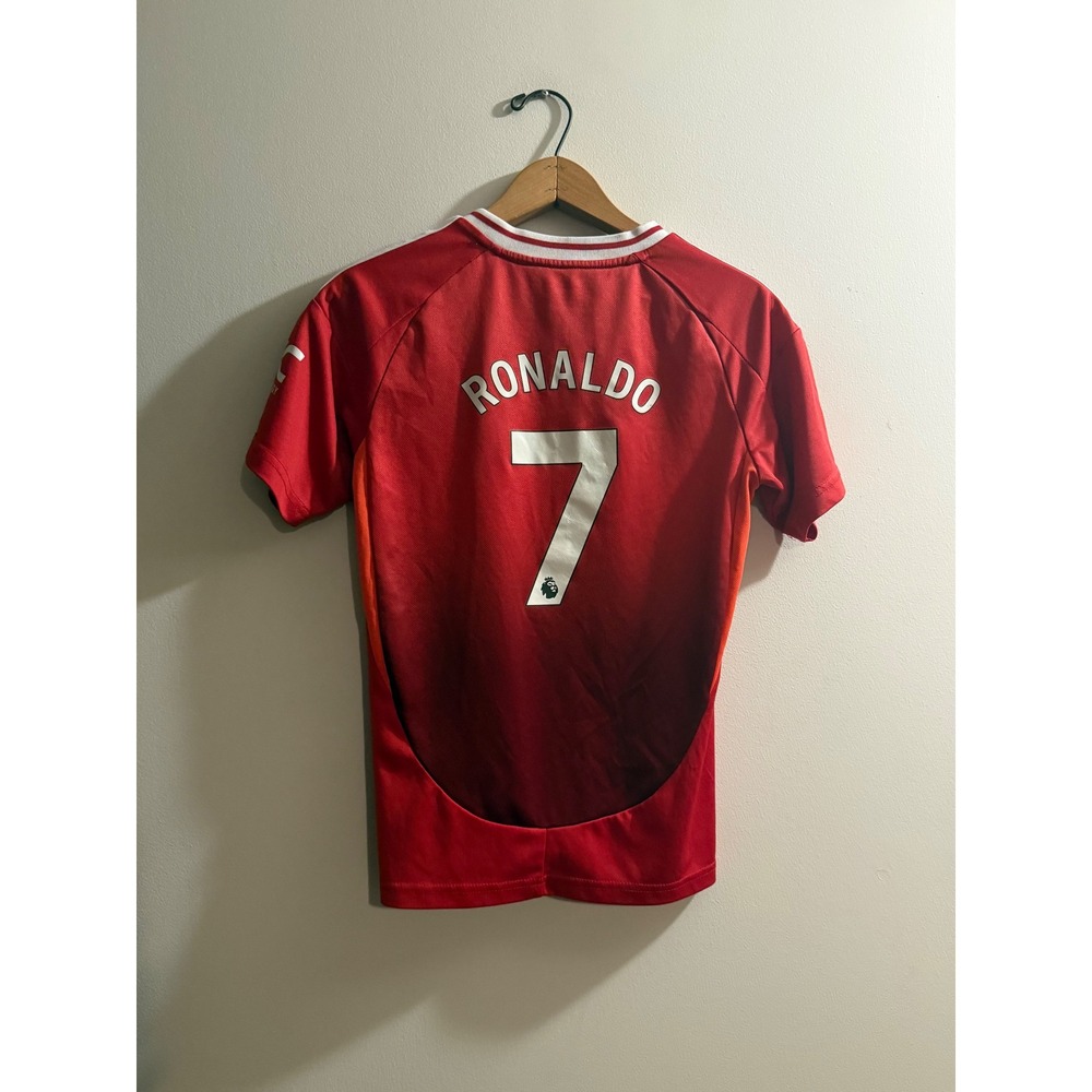 Manchester United Ronaldo 7 Snapdragon Home Jersey Kids Red Soccer Shirt L - Picture 2 of 7